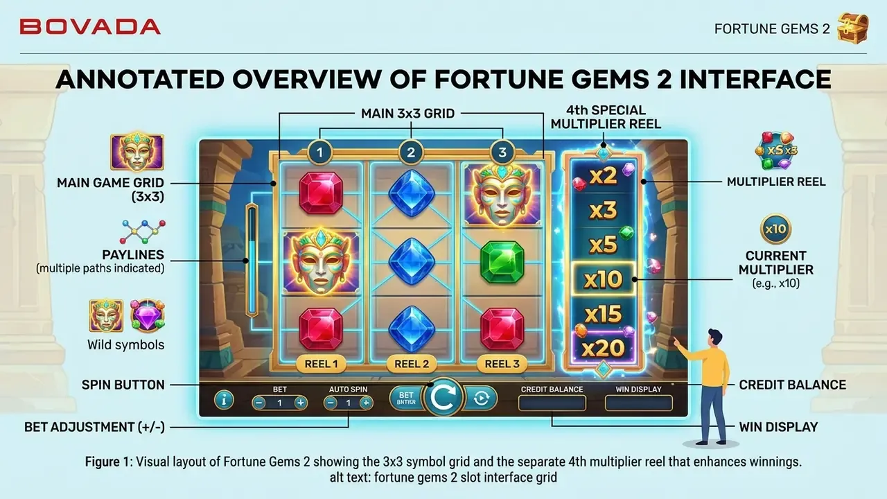 fortune gems 2 slot interface grid
