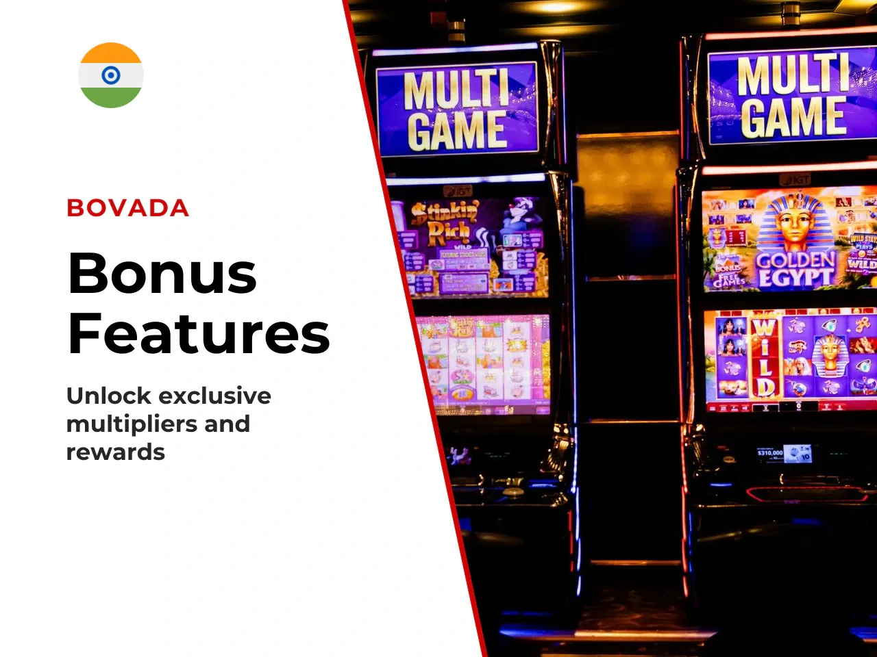 Bonus Features Multiplier Reel, Lucky Wheel