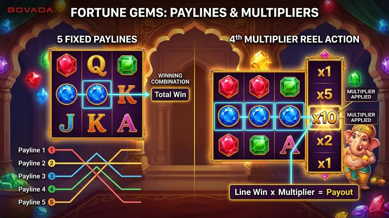 Fortune Gems slot payline diagram